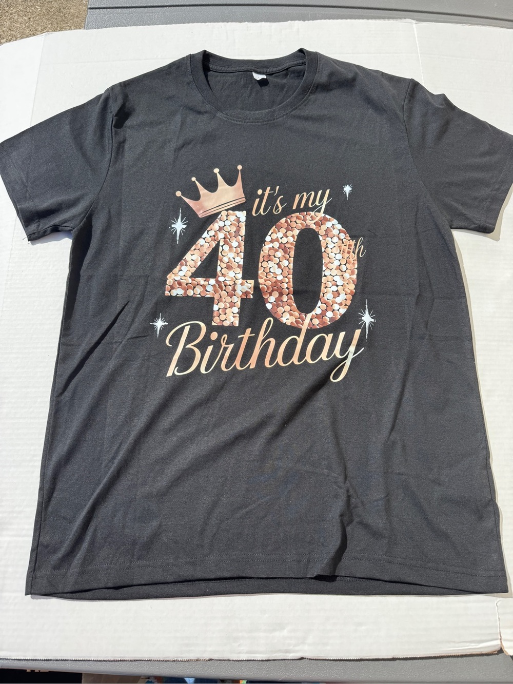 It’s My 40th. Large. New black T-shirt